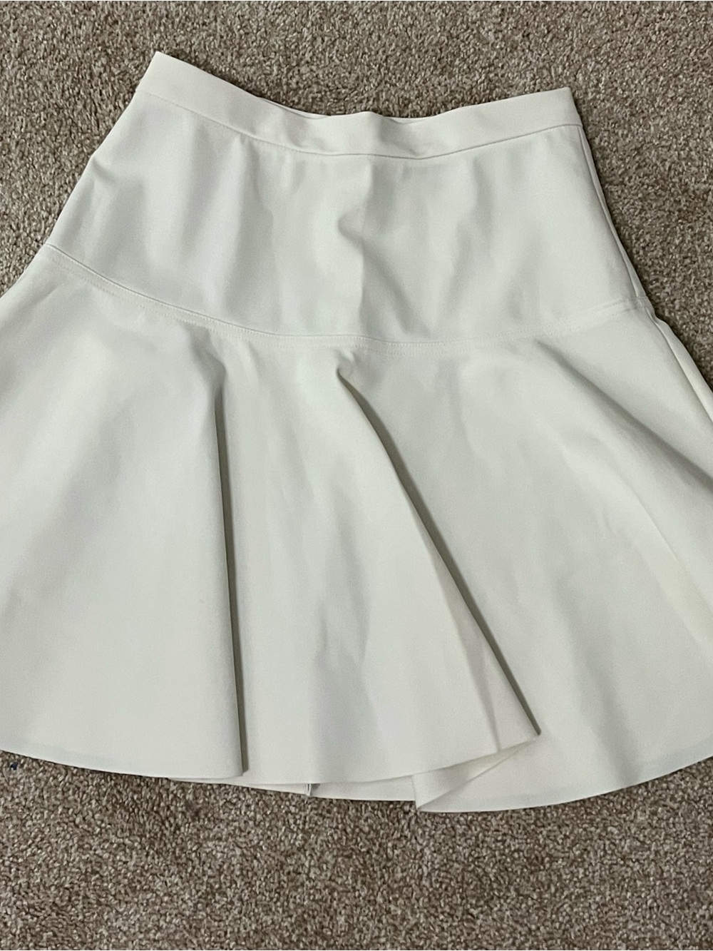 Halston Heritage White Circle Skirt